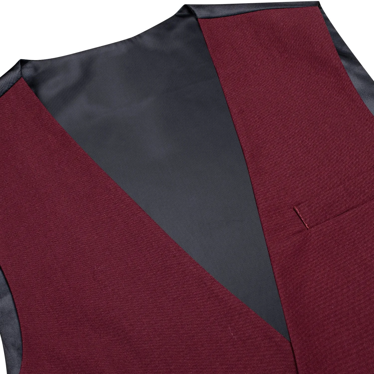 Ties2you Red Vest Burgundy Cotton Solid Splicing Jacquard Men's Vest