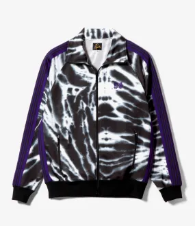 Track Jacket - Poly Smooth - Tie Dye Printed - Black