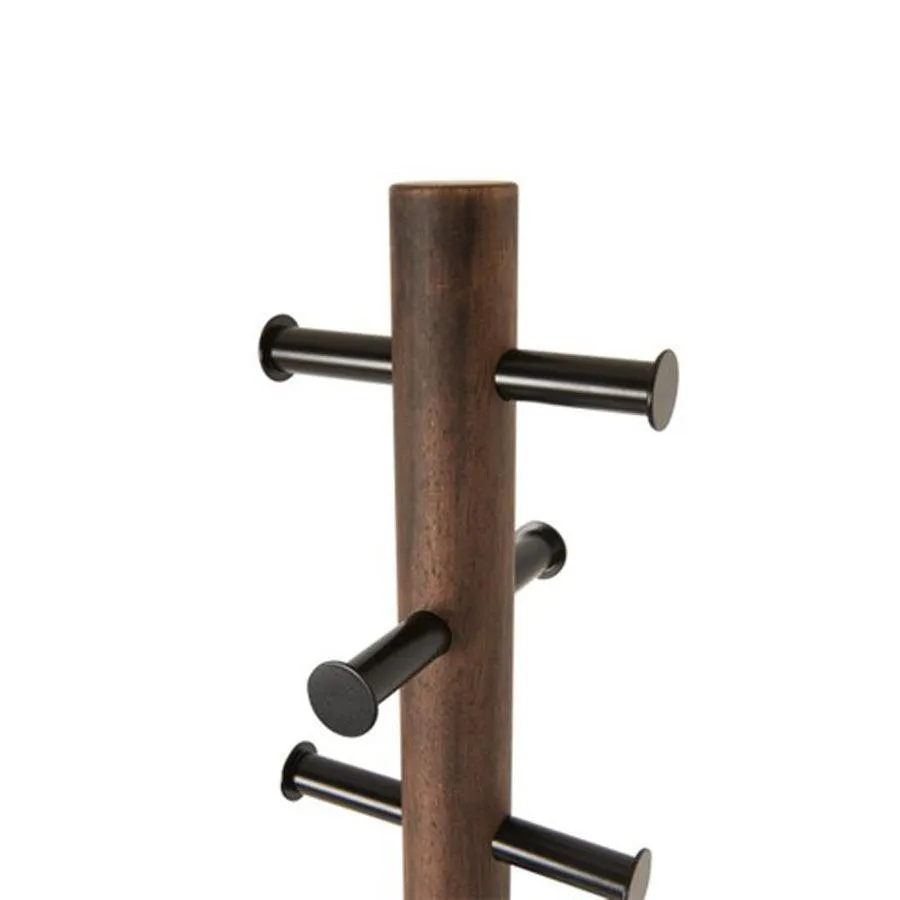 Umbra Pillar Stool Coat Rack - walnut