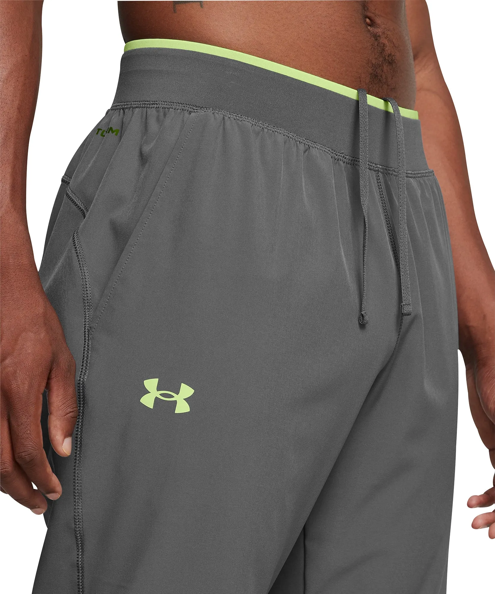 Under Armour Launch Mens Running Track Pants - Grey