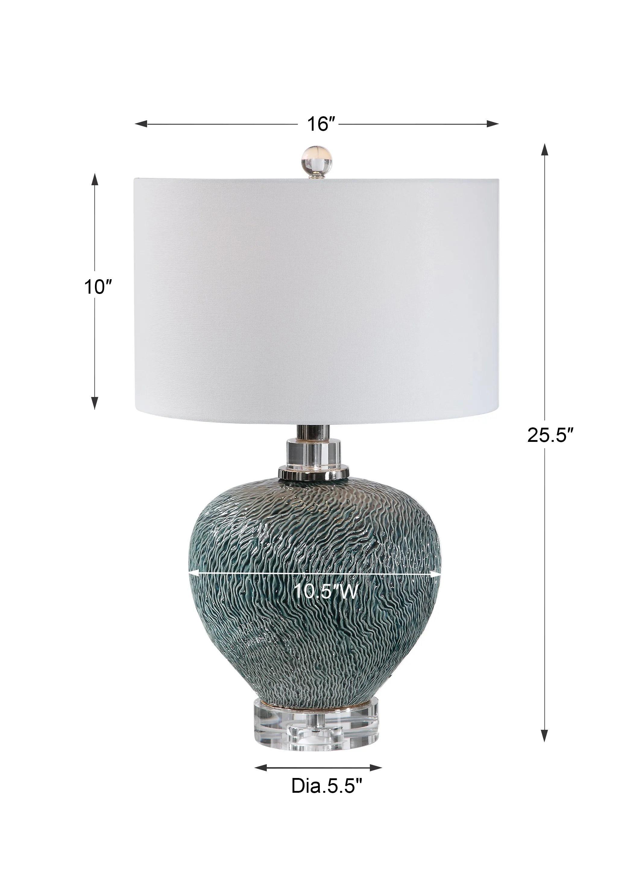 Uttermost Almera Dark Teal Table Lamp