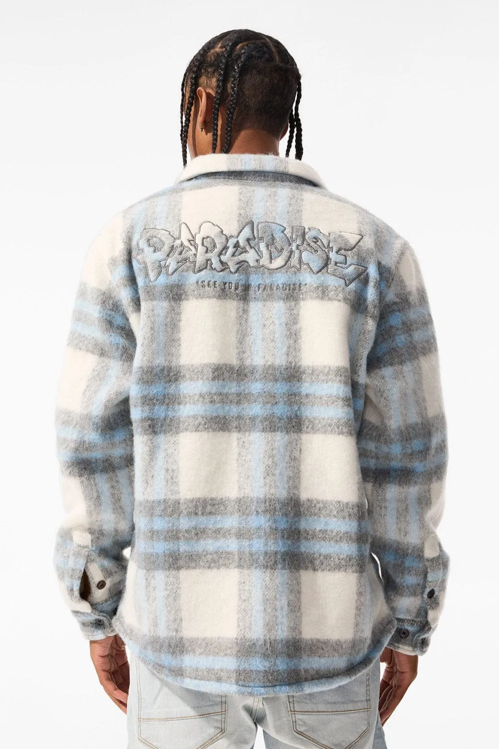 Vandal Flannel Shacket (Sky Blue)