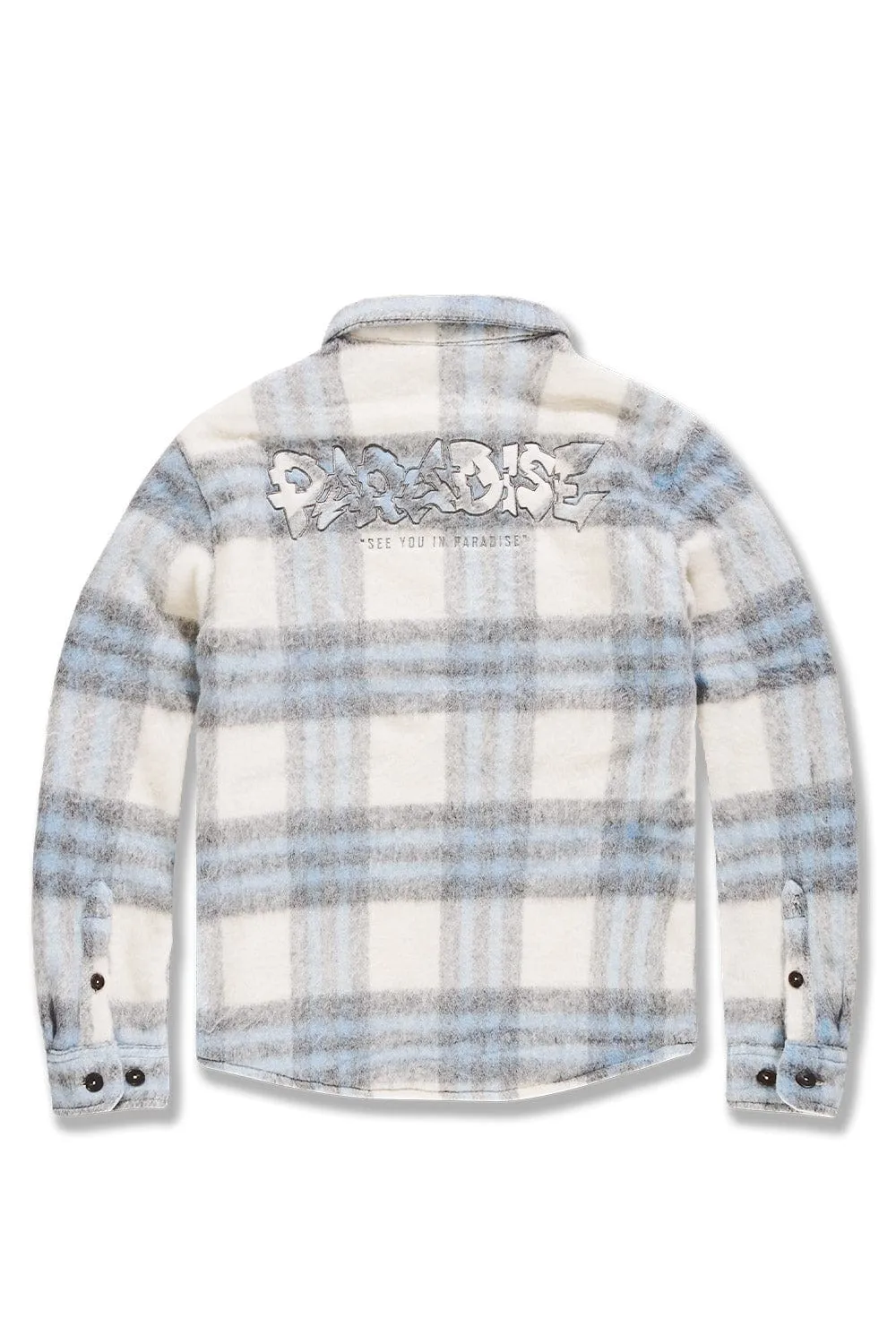 Vandal Flannel Shacket (Sky Blue)