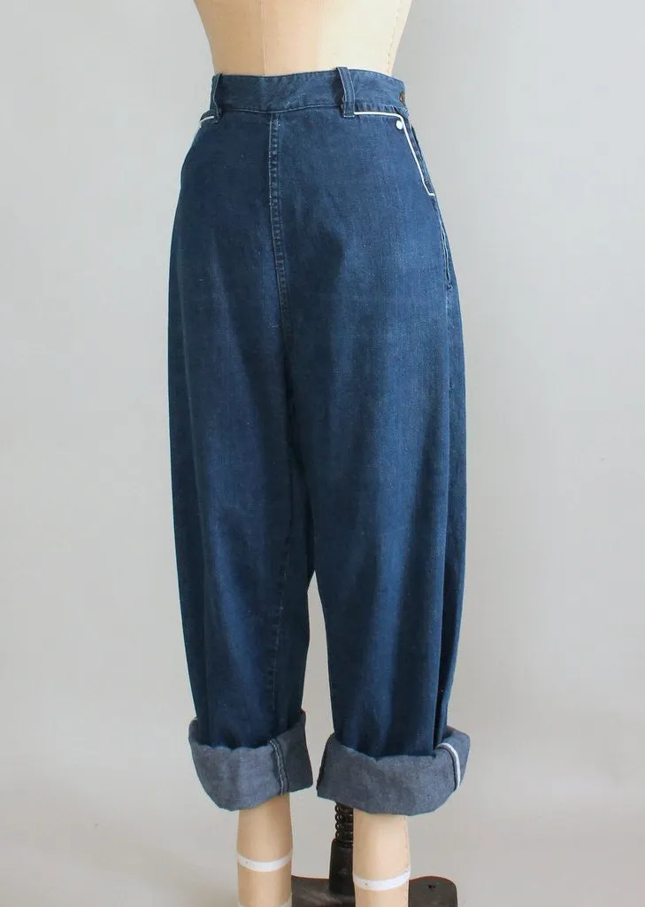 Vintage 1950s Snap Pocket Rockabilly Jeans