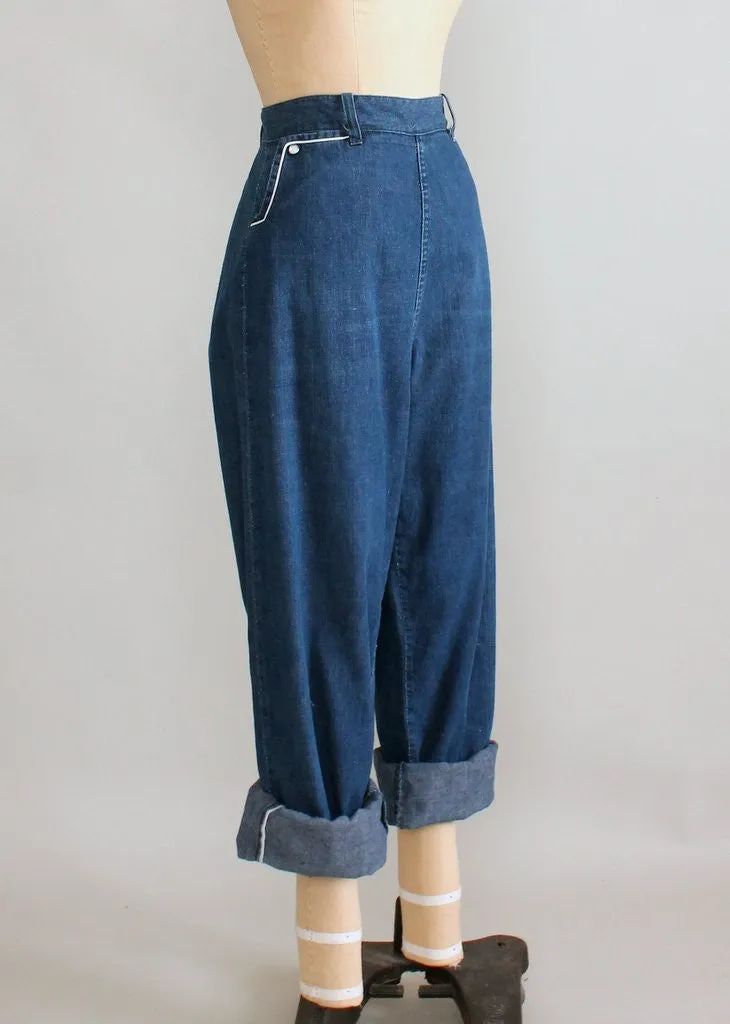 Vintage 1950s Snap Pocket Rockabilly Jeans