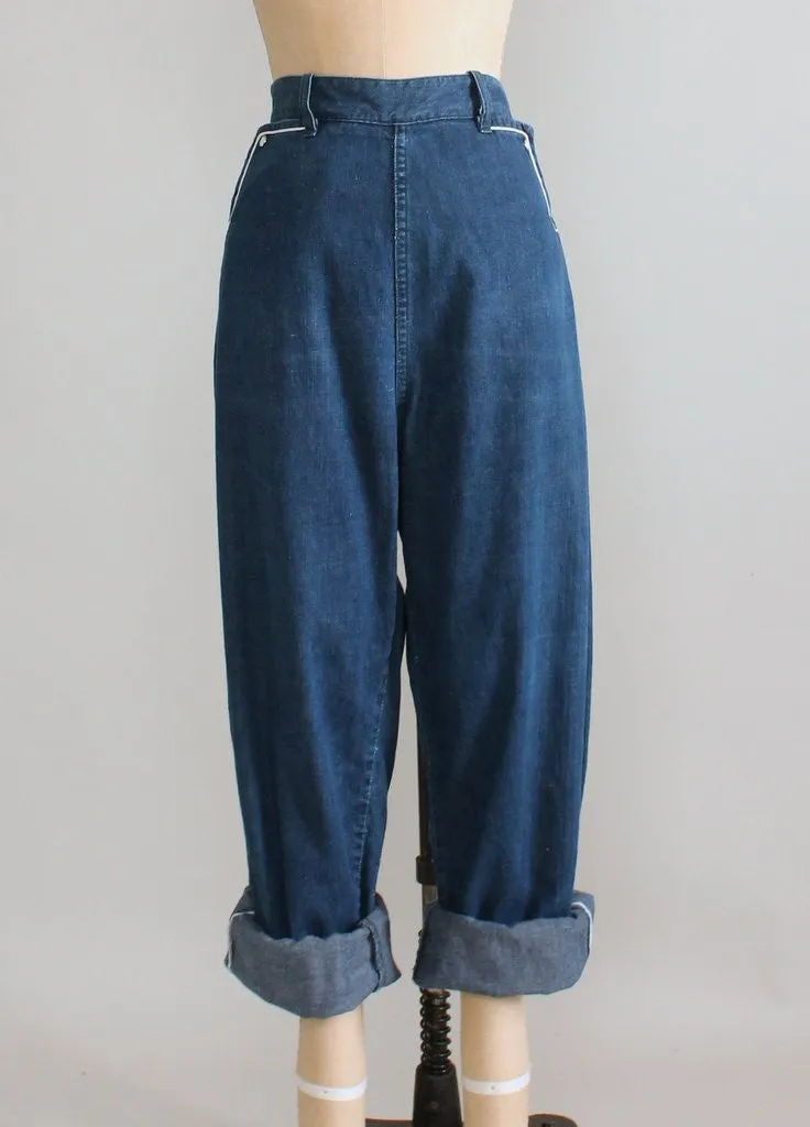 Vintage 1950s Snap Pocket Rockabilly Jeans