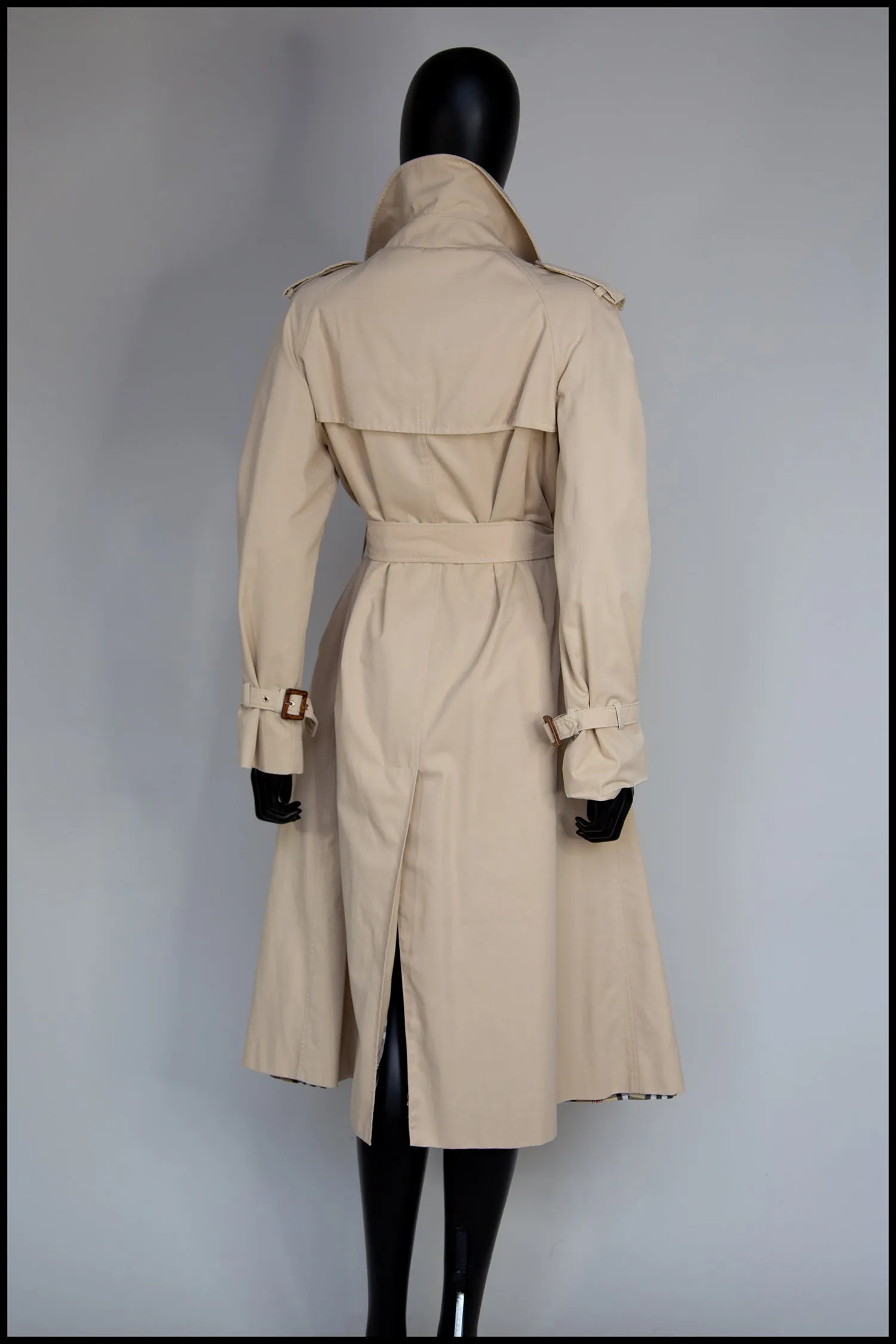 Vintage 1970s Long Beige Trench Coat