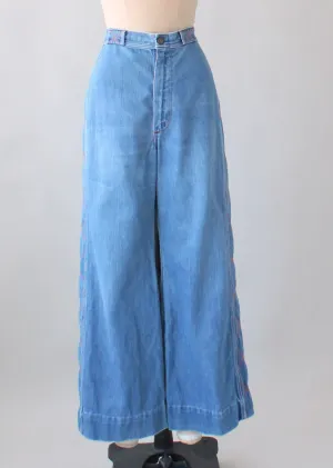 Vintage 1970s Wrangler Bell Bottoms with Stitched Sides