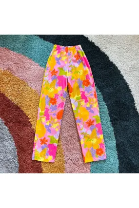 Vintage 60’s Flower Power Pants - Approx Size XS or S