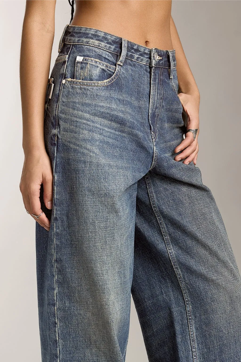 Vintage Blue Wide Leg Jeans