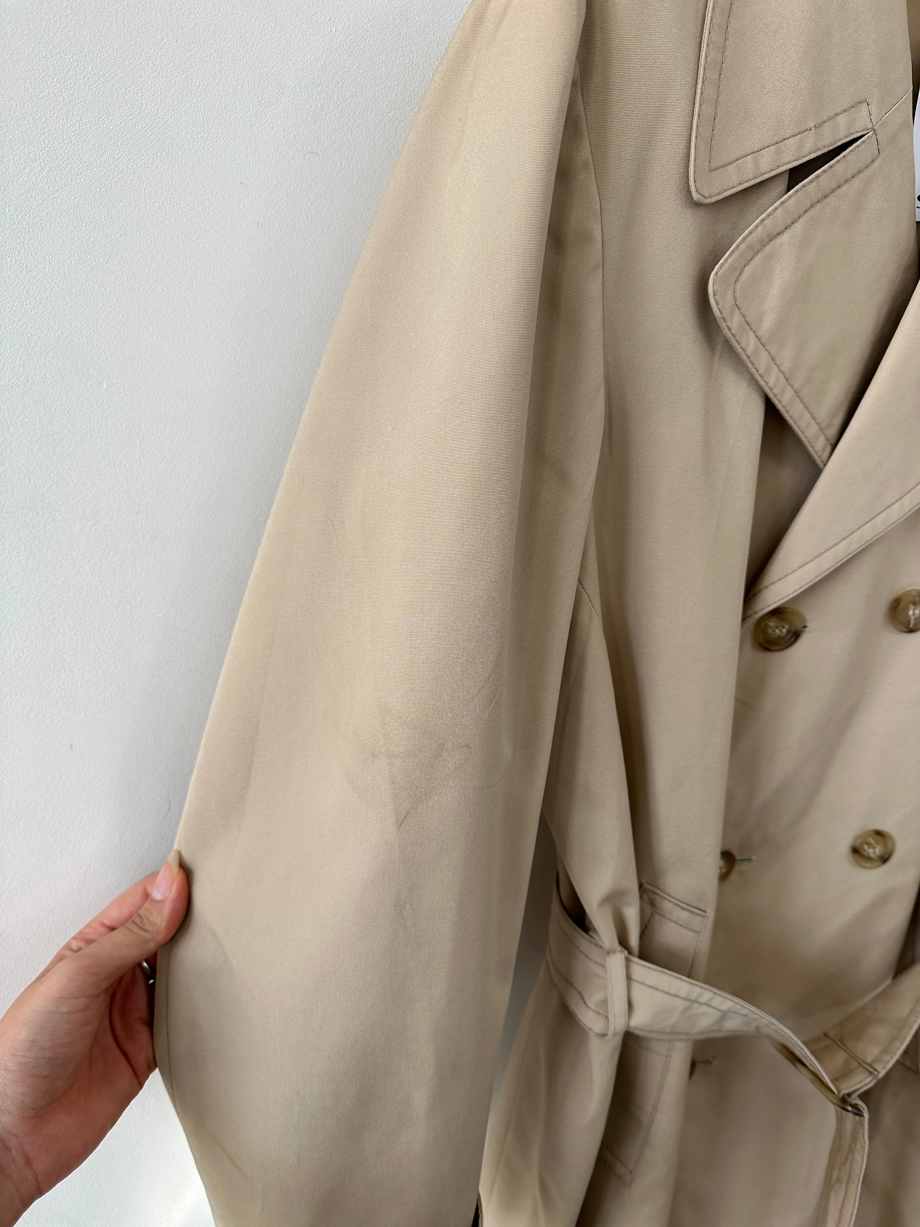 Vintage Double Breasted Belted Trench Coat - M/L