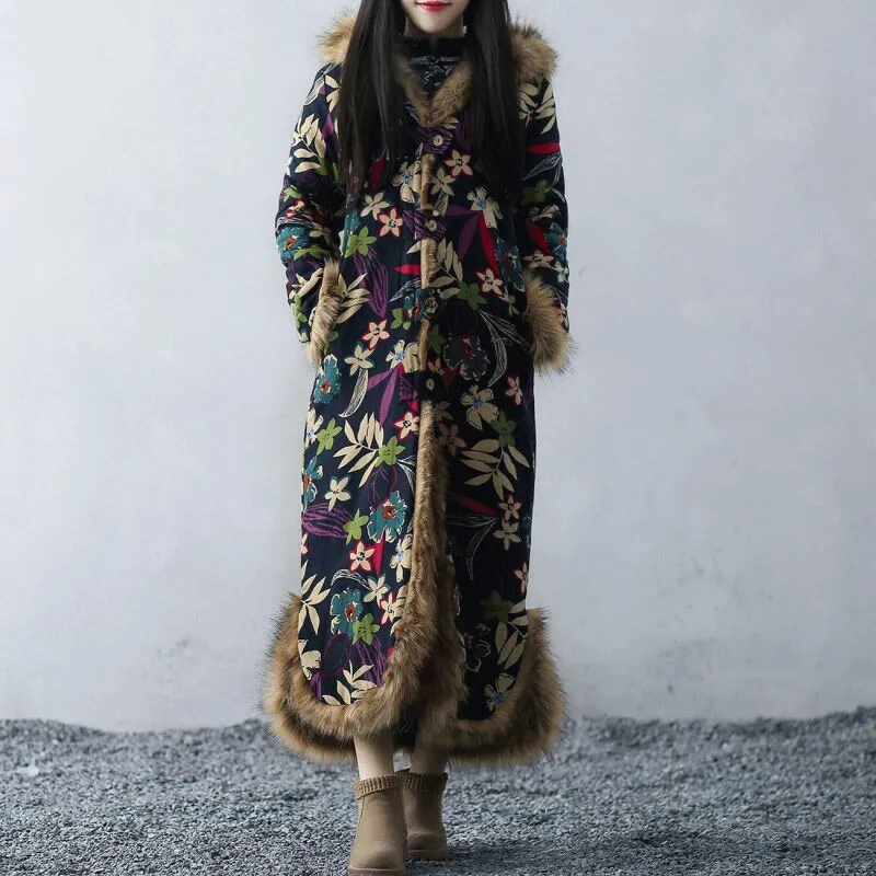 Vintage Style Extra Long Length Autumn and Winter Coat