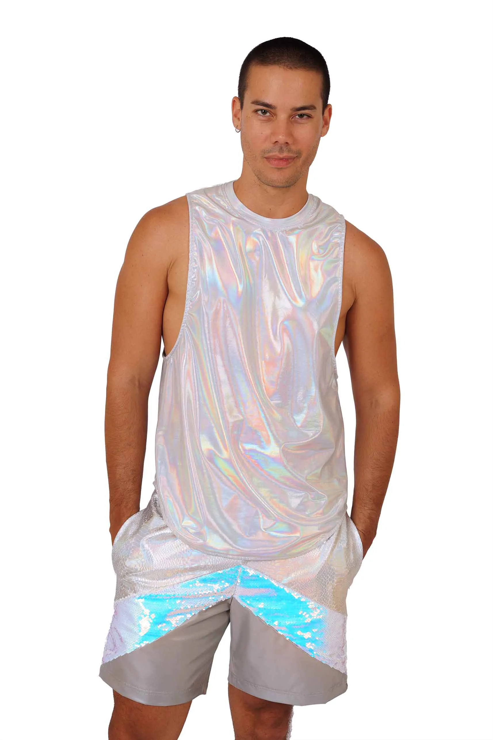 White Lightning Sequin Shorts