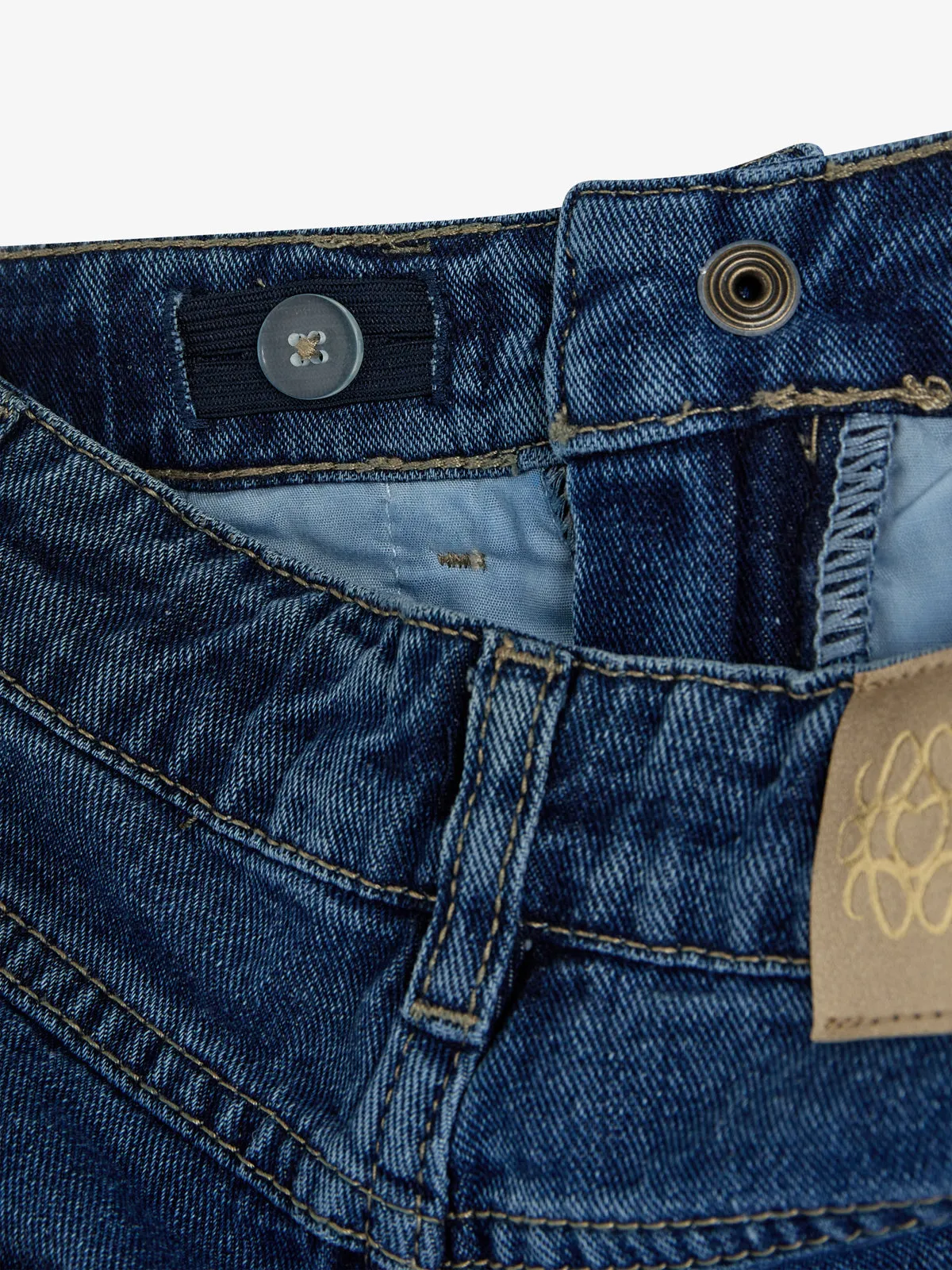 Wide Leg Jeans - Kids - Dark Blue Denim