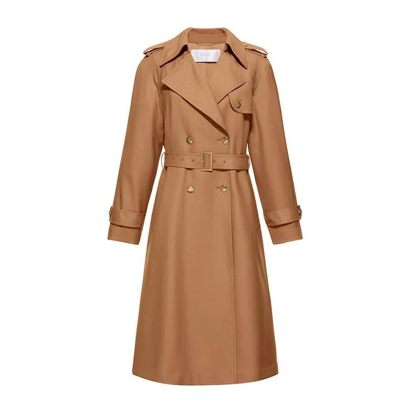 Worsted Wool Women Trench Coat