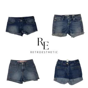 Y2K retro style denim shorts (SR-527)