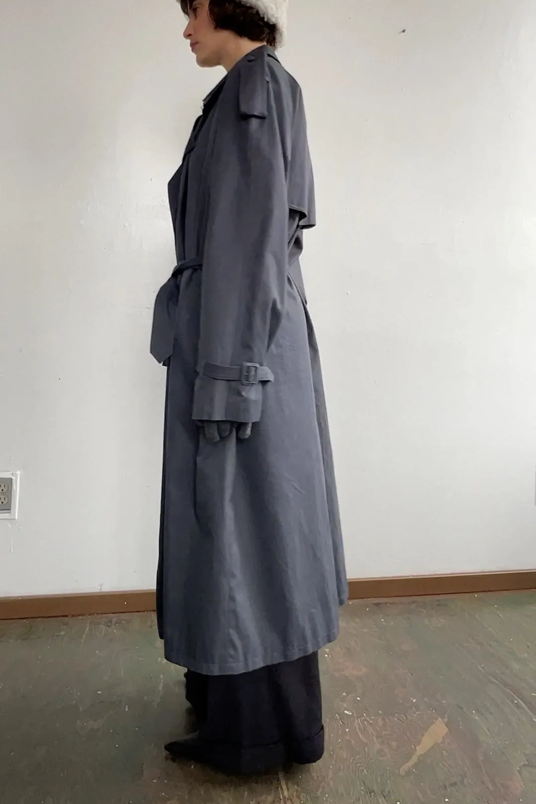 Yves Saint Laurent Gray Trench Coat