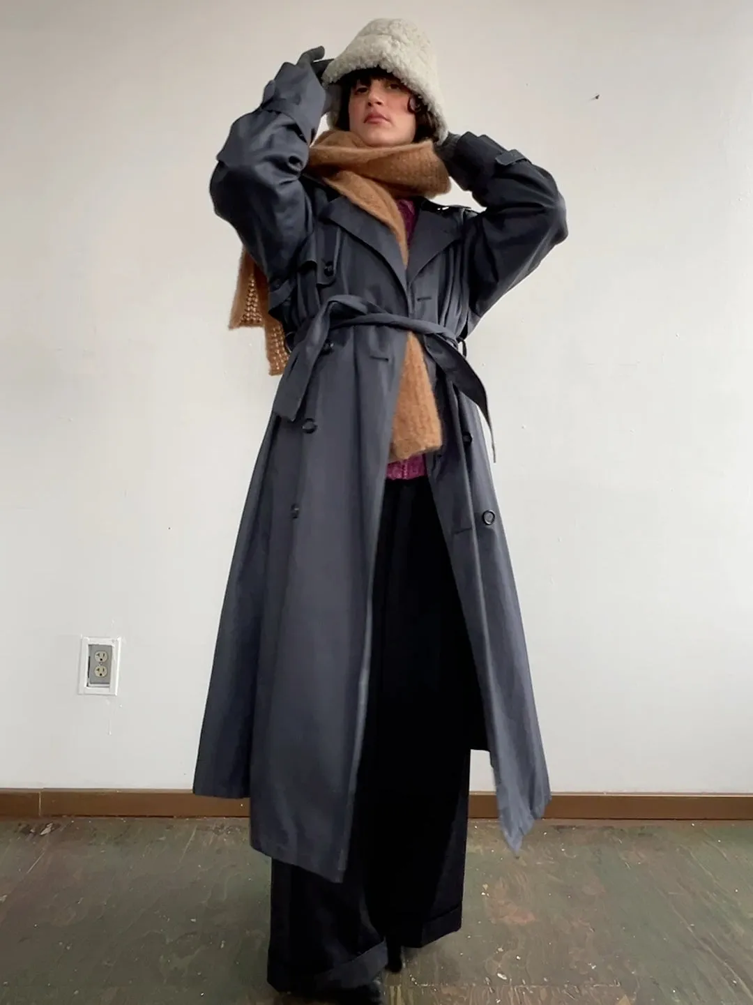 Yves Saint Laurent Gray Trench Coat