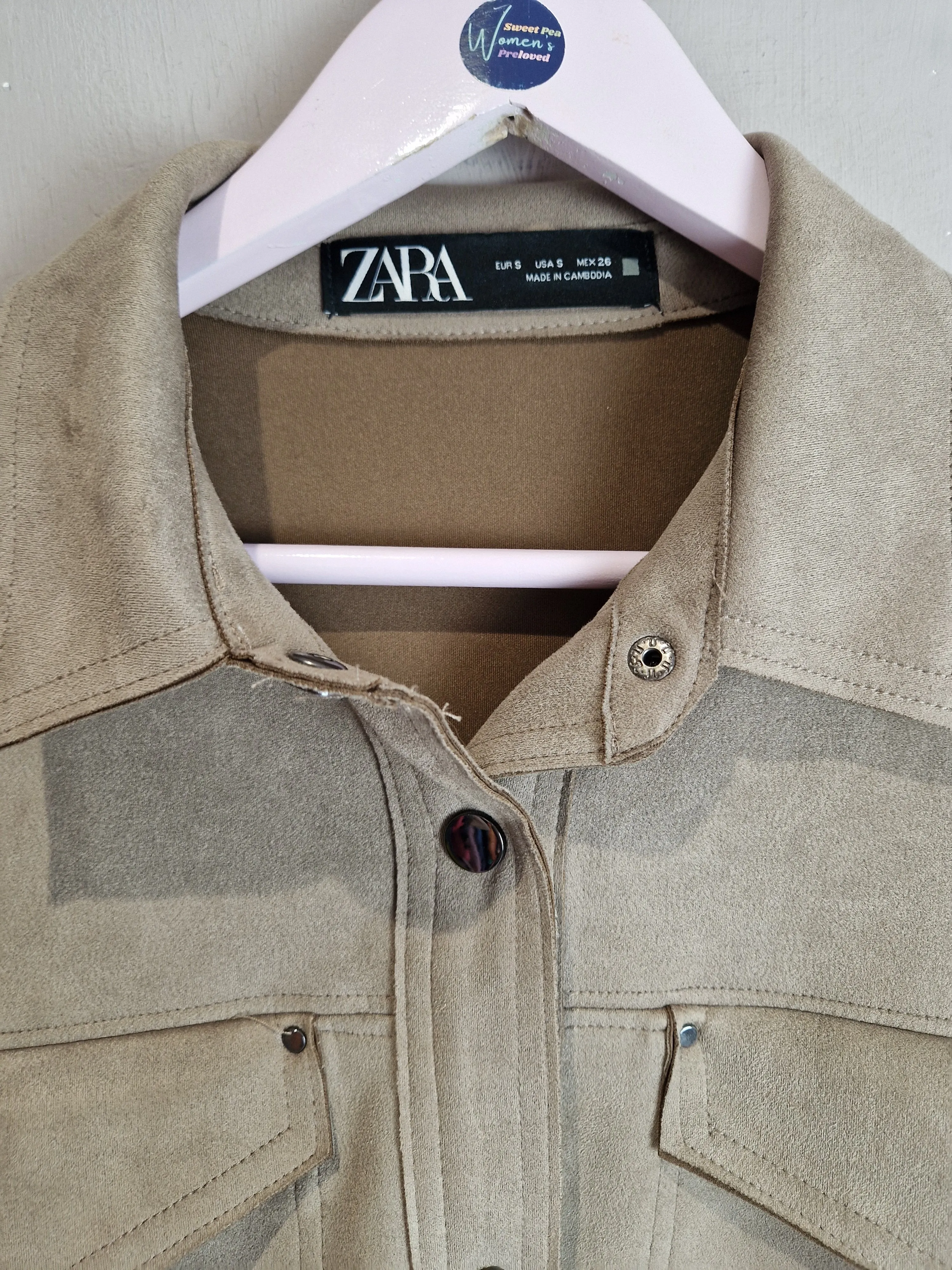 Zara faux suede shacket - size small ( 8-10)